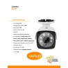 Cámara Bullet conenctor Ethernet 6Led IR inclinación para exterior