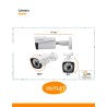 Cámara Bullet conenctor Ethernet 6Led IR inclinación para exterior