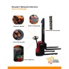 Apilador Eléctrico 1500 Kg 3.5 Metros Operador a Pie 24V