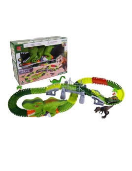 Pista de dinosaurios con autos, 173 piezas, +3 años