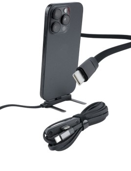 Cable USB-C a USB-C 240 W Trenzado con Soporte 1,5 m