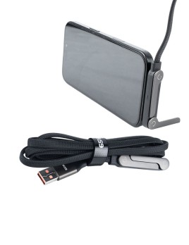 Cable USB-A a USB-C 65  W Trenzado con Soporte 1,54 m