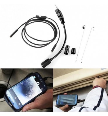 Boroscopio usb android PC led 1m 7mm endoscopio