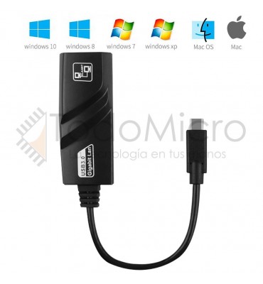 Adaptador USB a Gigabit ethernet 10/100/1000mbps