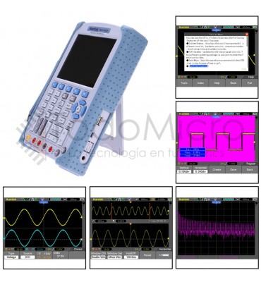 Osciloscopio portátil 60MHz 2 canales pantalla