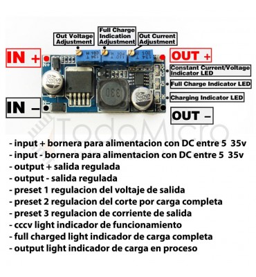 Regulador de voltaje LM2596S 1.3V-35V