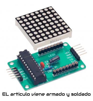 Matriz de puntos 8x32 expandible basada en MAX7219