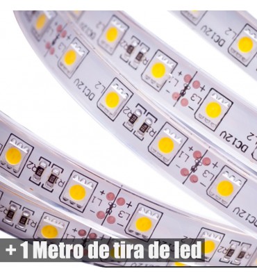 Metro Tira de led + fuente 12V + encendedor