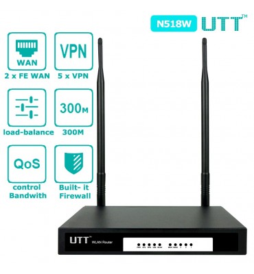 Router wireless dual wan y VNP UTT N518W