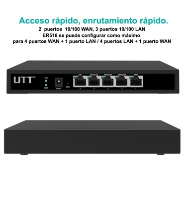 Router dual wan y VNP UTT ER518