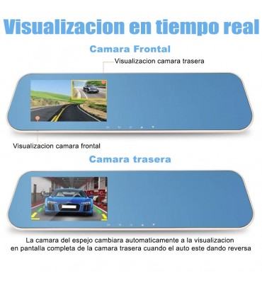 Camara Espejo Retrovisor Dual 1080P camara trasera