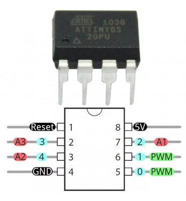 Microcontrolador ATTINY85-20PU