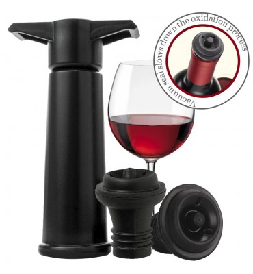 Tapón para botellas de vino con bomba de vacío