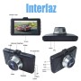 Dashcam 1080p dual, cámara trasera y G-sensor