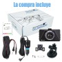 Dashcam 1080p dual, cámara trasera y G-sensor