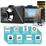 Dashcam 1080p dual, cámara trasera y G-sensor