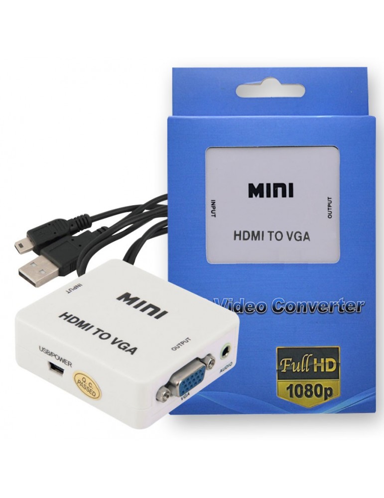 Adaptador de VGA hacia HDMI Full HD