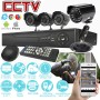 Kit DVR 4 canales H.264 con 4 cámaras IP66 y cables