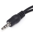 Splitter miniplug 3.5mm 1 macho a 2 hembras negro