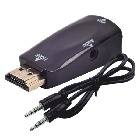 Conversor HDMI a VGA con audio 1080p sin fuente