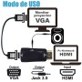 Conversor HDMI a VGA con audio 1080p sin fuente
