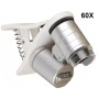 Microscopio 60X con clip para celular, LED y luz UV