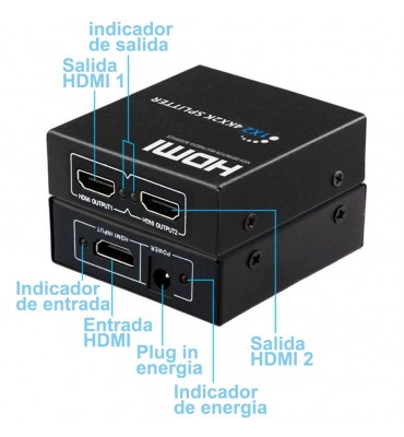 SPLITTER DE HDMI 1 ENTRADA 2 SALIDAS - Economizadores