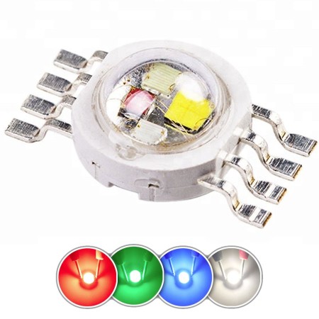 LED RGBW multicolor 4W 8 pines para modelismo