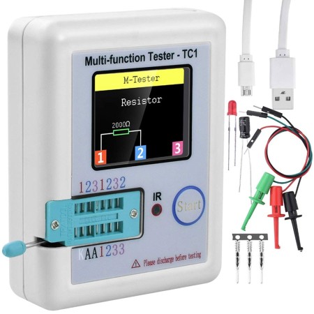 Tester LCR TC1 para transistores, diodos y ESR