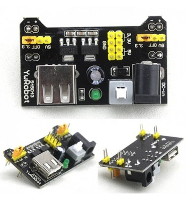 Adaptador de alimentacion para protoboard