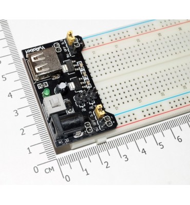 Adaptador de alimentacion para protoboard