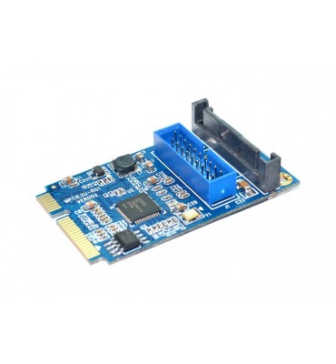 Adaptador de mini PCIExpres a conector USB3.0 19 pin