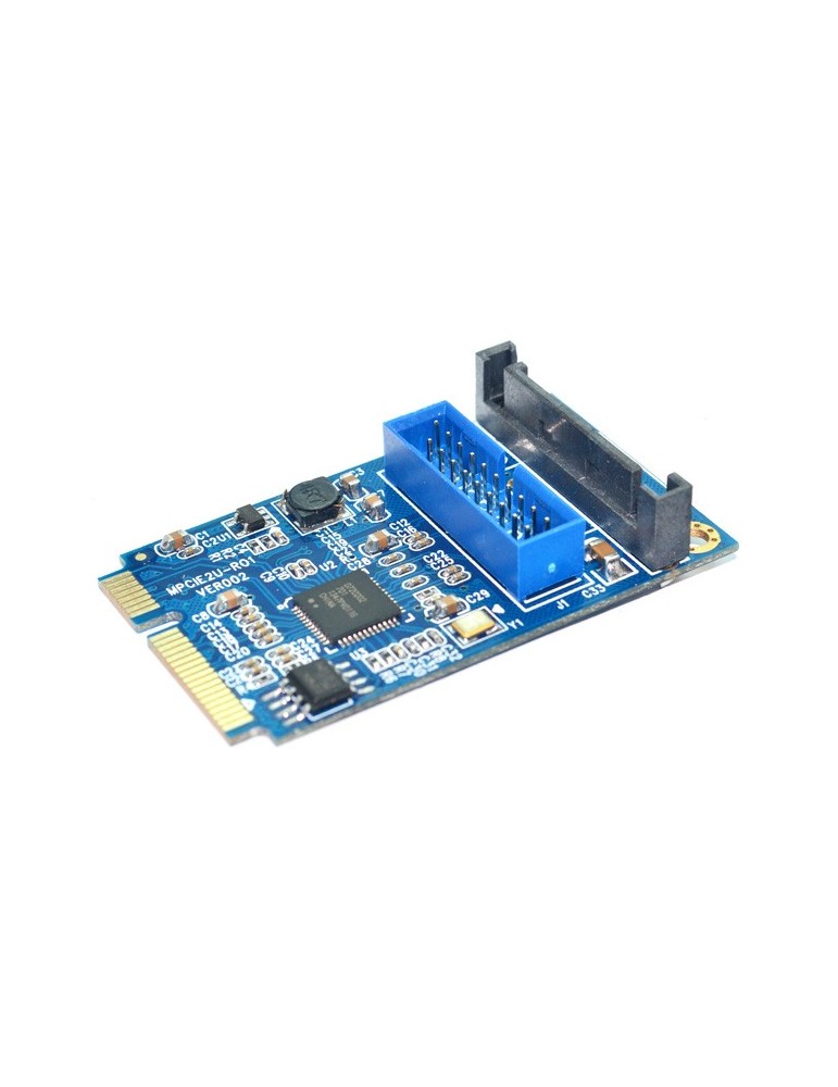 Adaptador de mini PCIExpres a conector USB3.0 19 pin