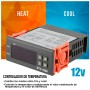 Termostato digital STC-1000 12V con doble relé frío/calor