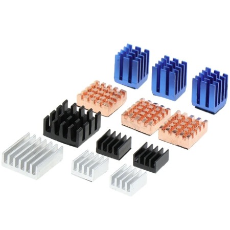 Disipadores de cobre y aluminio para Raspberry Pi