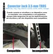 Micrófono corbatero condenser TRRS 3.5 mm con clip