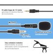 Micrófono corbatero condenser TRRS 3.5 mm con clip