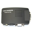 Adaptador RCA y S-Video a VGA con ajuste de imagen