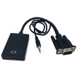 Conversor VGA a HDMI con audio para monitor o TV