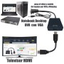 Conversor VGA a HDMI con audio para monitor o TV