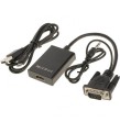 Conversor VGA a HDMI con audio para monitor o TV