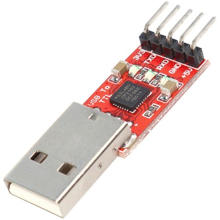 Conversor USB a UART TTL 3.3 V con chip CP2102
