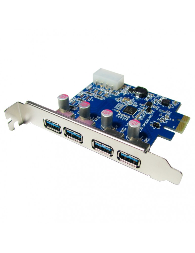 Placa Pc-e X1 A Usb3.0 Pci Express A 4 Puertos Usb 3.0