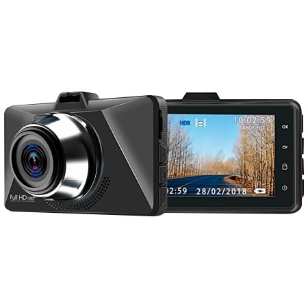 Dashcam 1080p dual, cámara trasera y G-sensor