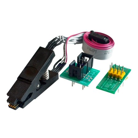 Pinza SOIC8 con cable y adaptador a encapsulado DIP8