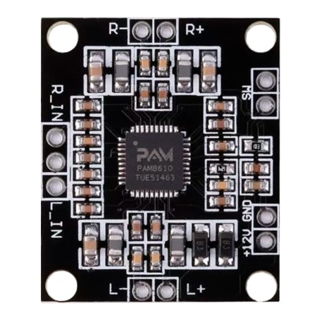 Amplificador clase D PAM8610 de 10 W por canal