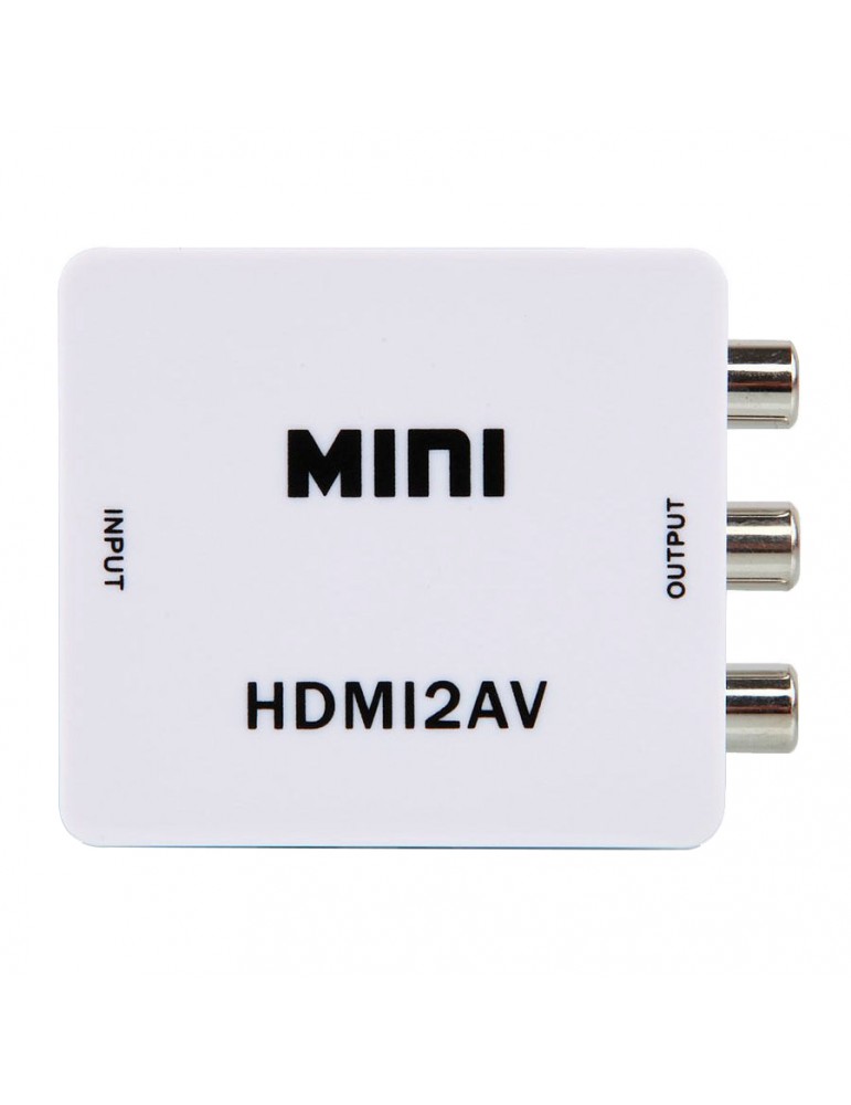 Adaptador HDMI - Conversor de señal HDMI a AV/RCA 1080p INF