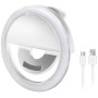 Aro de luz LED selfie, 28 LEDs, 3 niveles de brillo
