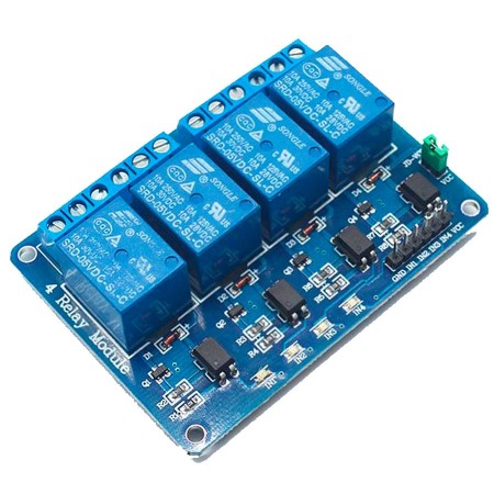 Módulo relé 4 canales 10A 250V para Arduino