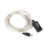 Alargue USB 2.0 activo de 5 m con doble mallado
